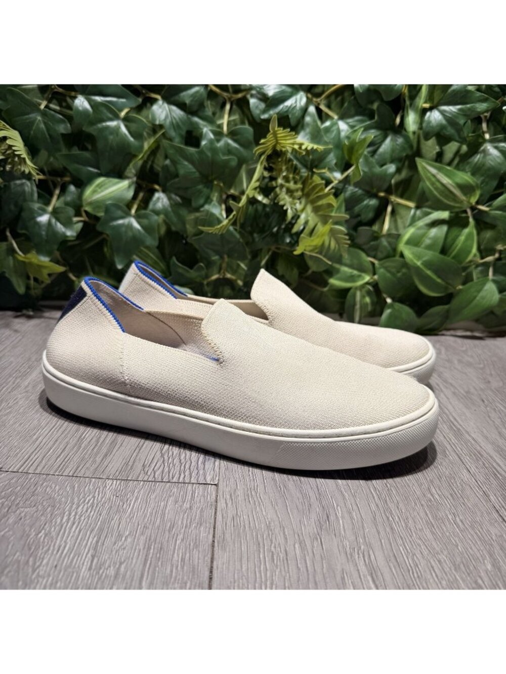 Rothy's The Original Womens Size 8.5 White Casual Walking Slip On Shoes Sneakers